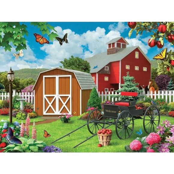 Master Pieces Lazy Days Barnyard Beauties 1000 pc Jigsaw Puzzle - Picture 1 of 8
